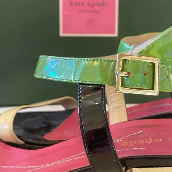 Vintage, Kate Spade Sandals, Gold Heel - Picture 4 of 6